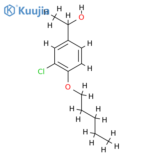 1-(3-chloro-4-pentoxyphenyl)ethanol structure