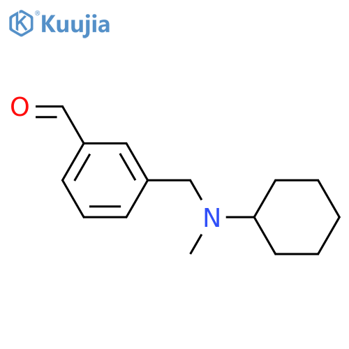 3-{[cyclohexyl(methyl)amino]methyl}benzaldehyde structure