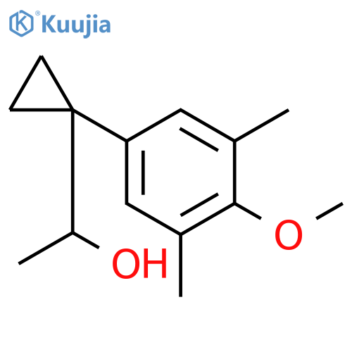 1-1-(4-methoxy-3,5-dimethylphenyl)cyclopropylethan-1-ol structure