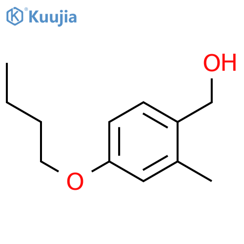 (4-butoxy-2-methylphenyl)methanol structure