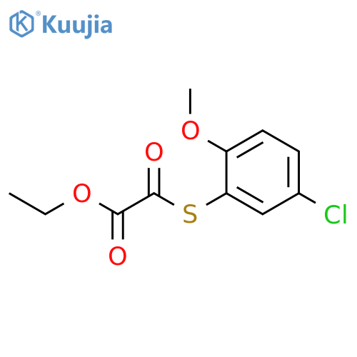 ETHYL 2-((5-CHLORO-2-METHOXYPHENYL)THIO)-2-OXOACETATE structure