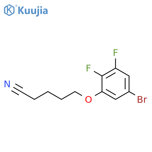 5-(3-Bromo-5,6-difluoro-phenoxy)pentanenitrile structure