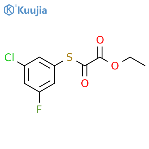 Ethyl 2-((3-chloro-5-fluorophenyl)thio)-2-oxoacetate structure