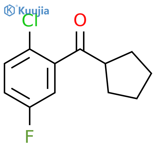 (2-Chloro-5-fluorophenyl)(cyclopentyl)methanone structure