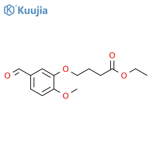 ETHYL 4-(5-FORMYL-2-METHOXYPHENOXY)BUTANOATE structure