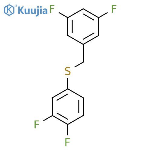(3,5-Difluorobenzyl)(3,4-difluorophenyl)sulfane structure