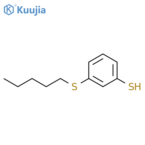 3-pentylsulfanylbenzenethiol structure
