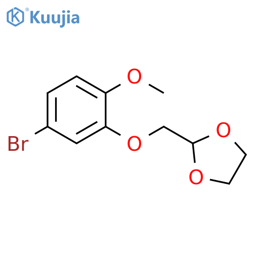 2-[(5-bromo-2-methoxyphenoxy)methyl]-1,3-dioxolane structure