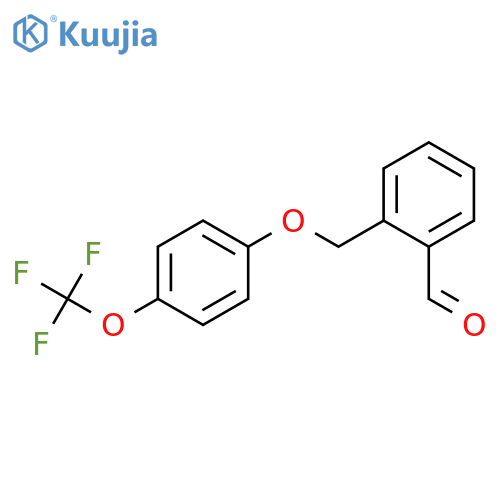 2-{[4-(trifluoromethoxy)phenoxy]methyl}benzaldehyde structure