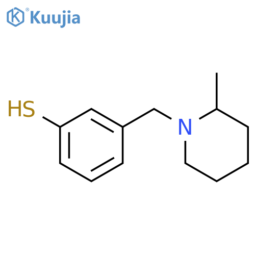 3-[(2-methylpiperidin-1-yl)methyl]benzenethiol structure
