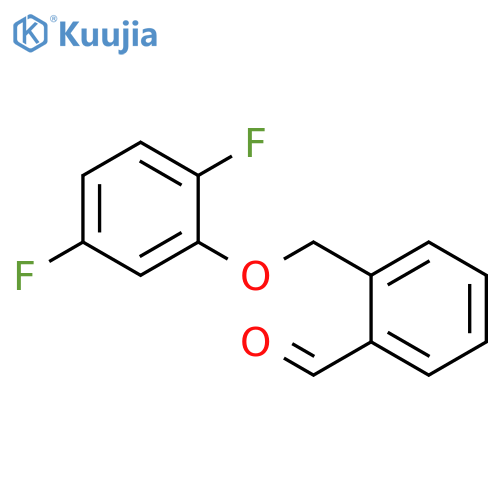 2-[(2,5-difluorophenoxy)methyl]benzaldehyde structure