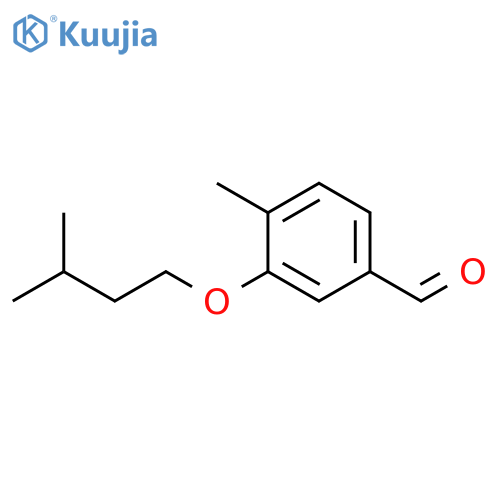 4-methyl-3-(3-methylbutoxy)benzaldehyde structure