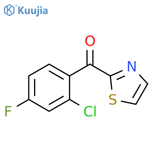 (2-chloro-4-fluorophenyl)-(1,3-thiazol-2-yl)methanone structure