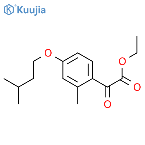 Ethyl 2-(4-(isopentyloxy)-2-methylphenyl)-2-oxoacetate structure