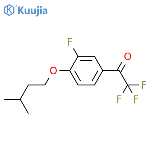 2,2,2-trifluoro-1-[3-fluoro-4-(3-methylbutoxy)phenyl]ethanone structure
