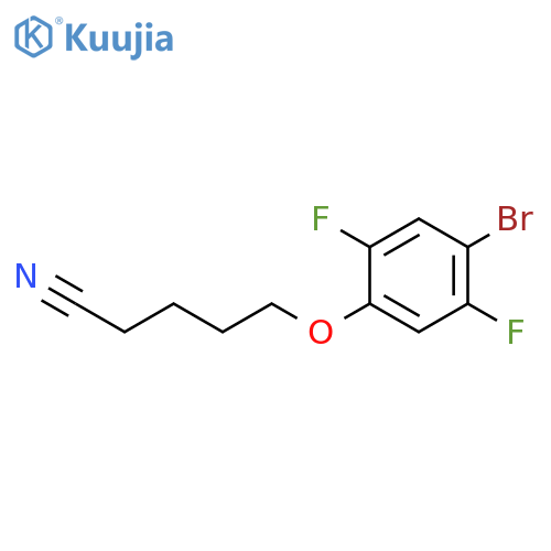 5-(4-bromo-2,5-difluorophenoxy)pentanenitrile structure