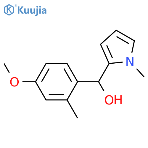 (4-methoxy-2-methylphenyl)-(1-methylpyrrol-2-yl)methanol structure