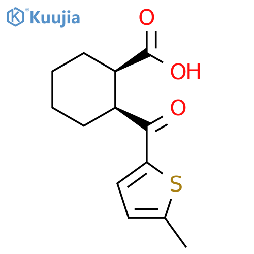 Cyclohexanecarboxylic acid, 2-[(5-methyl-2-thienyl)carbonyl]-, (1R,2S)-rel- structure