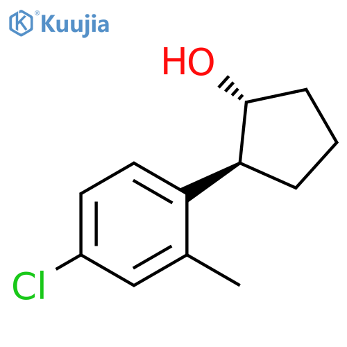 trans-2-(4-Chloro-2-methylphenyl)cyclopentanol structure