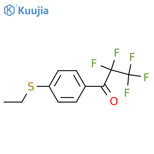 1-(4-ethylsulfanylphenyl)-2,2,3,3,3-pentafluoropropan-1-one structure