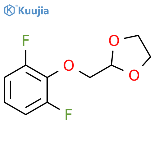 2-[(2,6-difluorophenoxy)methyl]-1,3-dioxolane structure