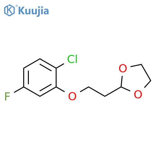 2-[2-(2-Chloro-5-fluoro-phenoxy)ethyl]-1,3-dioxolane structure