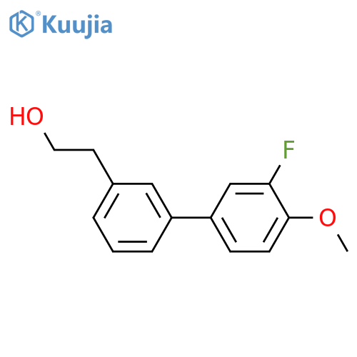 2-[3-(3-fluoro-4-methoxyphenyl)phenyl]ethanol structure