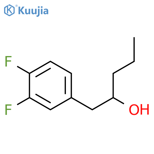 1-(3,4-difluorophenyl)pentan-2-ol structure