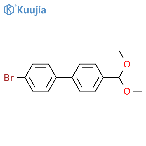 1-bromo-4-[4-(dimethoxymethyl)phenyl]benzene structure