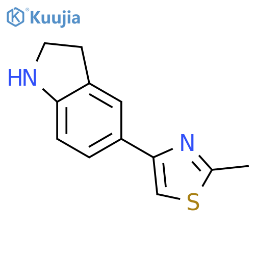 5-(2-methyl-1,3-thiazol-4-yl)-2,3-dihydro-1H-indole structure