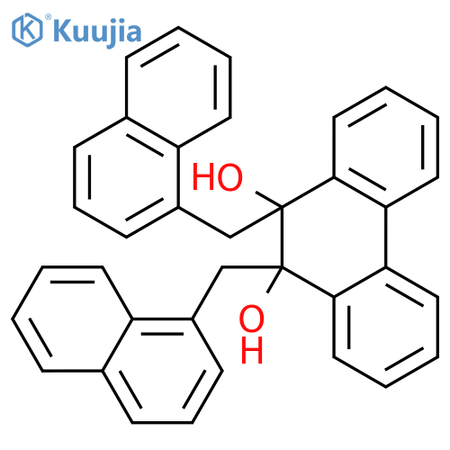 9,10-Phenanthrenediol, 9,10-dihydro-9,10-bis(1-naphthalenylmethyl)- structure