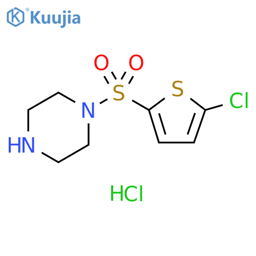 1-(5-chlorothiophen-2-yl)sulfonylpiperazine hydrochloride structure