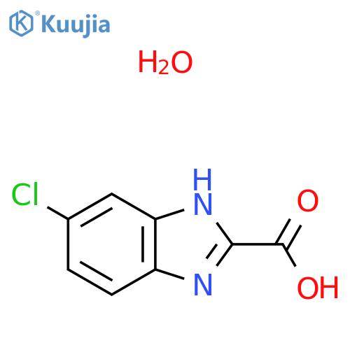 6-Chloro-1H-benzimidazole-2-carboxylic acid hydrate structure