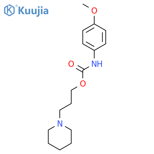 Carbamic acid, (4-methoxyphenyl)-, 3-(1-piperidinyl)propyl ester structure