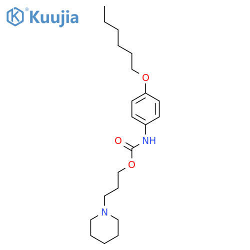 Carbamic acid, [4-(hexyloxy)phenyl]-, 3-(1-piperidinyl)propyl ester structure