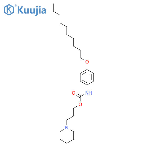 Carbamic acid, [4-(decyloxy)phenyl]-, 3-(1-piperidinyl)propyl ester structure