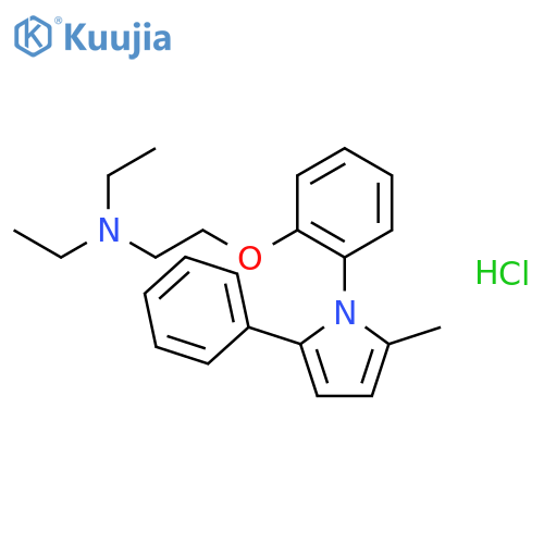 Ethanamine,N,N-diethyl-2-[2-(2-methyl-5-phenyl-1H-pyrrol-1-yl)phenoxy]-, hydrochloride(1:1) structure