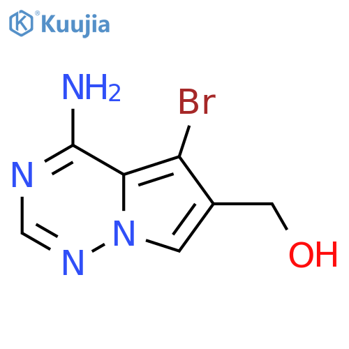 {4-Amino-5-bromopyrrolo[2,1-f][1,2,4]triazin-6-yl}methanol structure