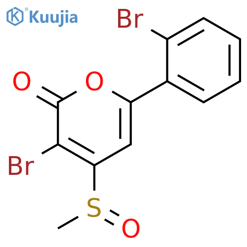2H-Pyran-2-one, 3-bromo-6-(2-bromophenyl)-4-(methylsulfinyl)- structure