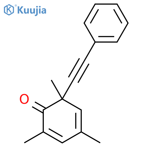 2,4-Cyclohexadien-1-one, 2,4,6-trimethyl-6-(phenylethynyl)- structure