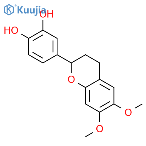 (2S)-3',4'-dihydroxy-6,7-dimethoxyflavan structure