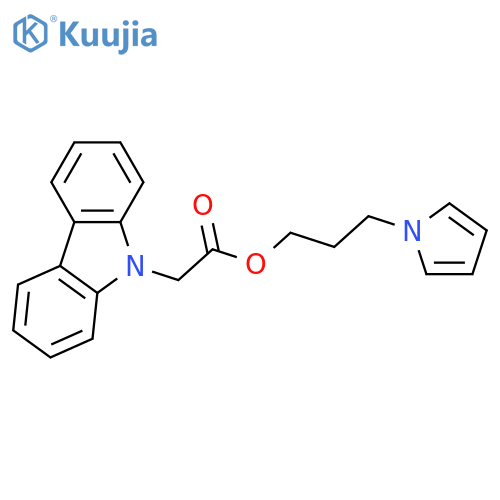 9H-Carbazole-9-acetic acid, 3-(1H-pyrrol-1-yl)propyl ester structure