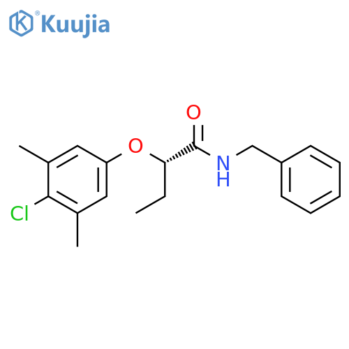 BUTANAMIDE, 2-(4-CHLORO-3,5-DIMETHYLPHENOXY)-N-(PHENYLMETHYL)-, (S)- structure