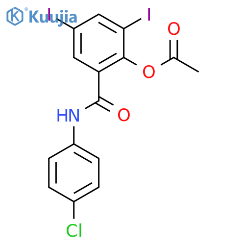 Benzamide,2-(acetyloxy)-N-(4-chlorophenyl)-3,5-diiodo- structure