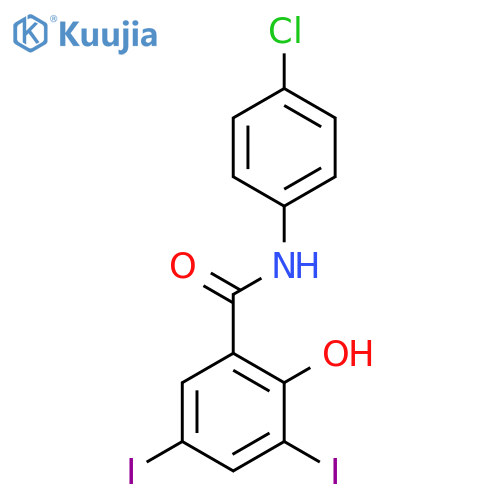 Benzamide,N-(4-chlorophenyl)-2-hydroxy-3,5-diiodo- structure