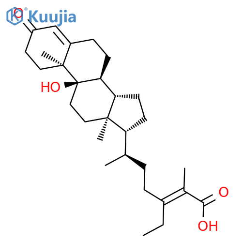 STIGMASTA-4,24-DIEN-26-OIC ACID, 9-HYDROXY-3-OXO-, (24E)- structure