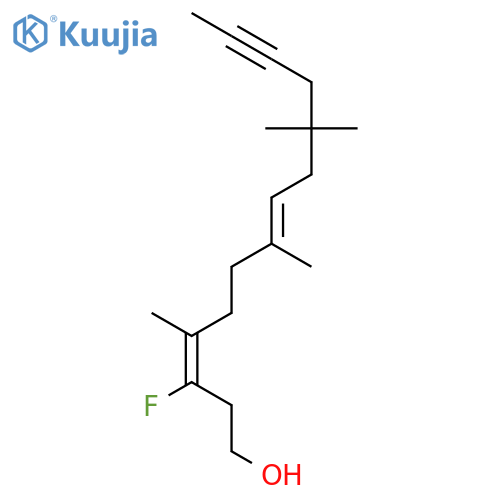 3,7-Tetradecadien-12-yn-1-ol, 3-fluoro-4,7,10,10-tetramethyl-, (E,E)- structure