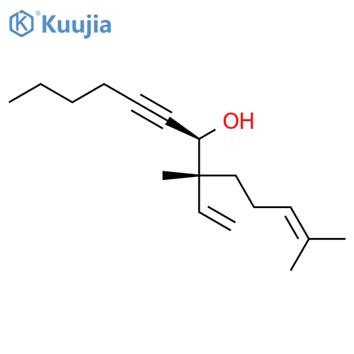 2-Tridecen-8-yn-7-ol, 6-ethenyl-2,6-dimethyl-, (R*,S*)- structure