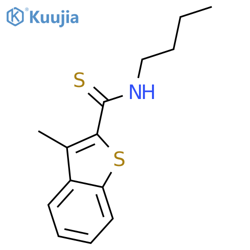 Benzo[b]thiophene-2-carbothioamide, N-butyl-3-methyl- structure