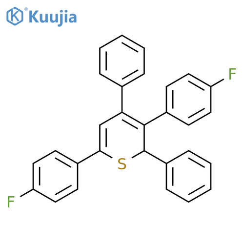 2H-THIOPYRAN, 3,6-BIS(4-FLUOROPHENYL)-2,4-DIPHENYL- structure